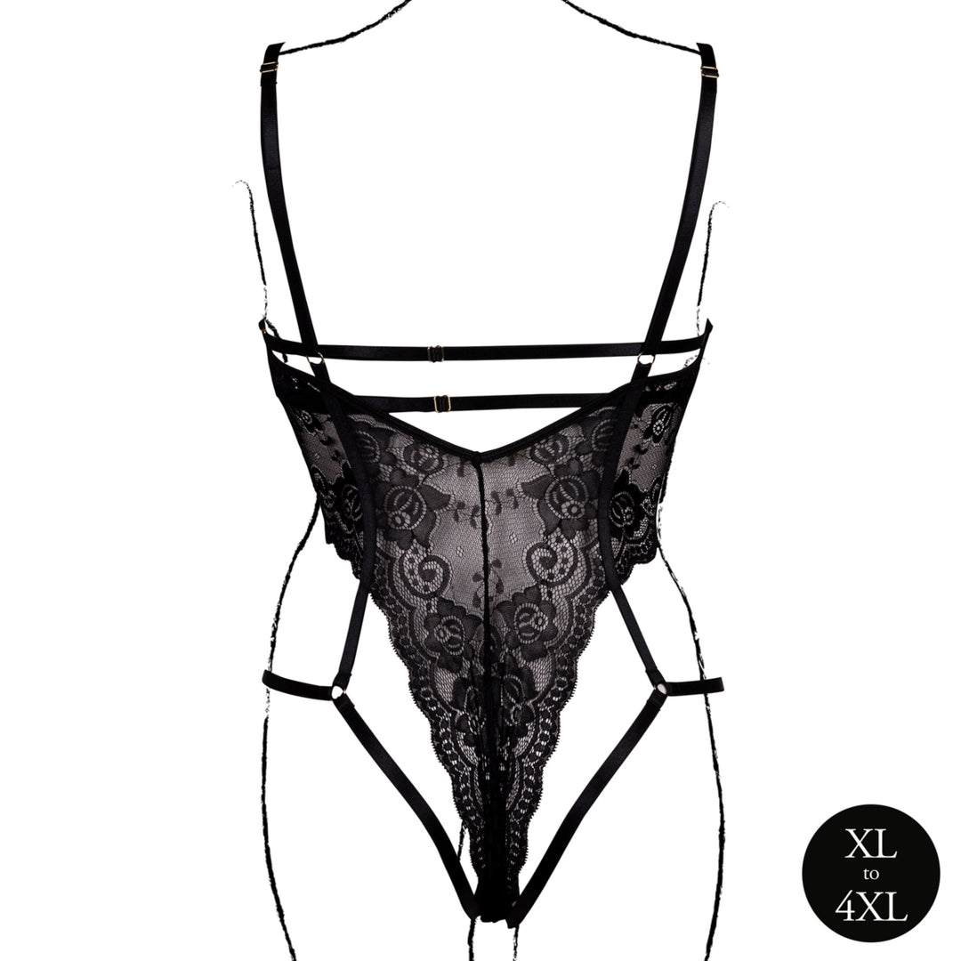 Body aus Spitze mit Bügel-Cups von Le Désir schwarz Queensize
