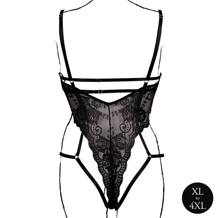 Body aus Spitze mit Bügel-Cups von Le Désir schwarz Queensize