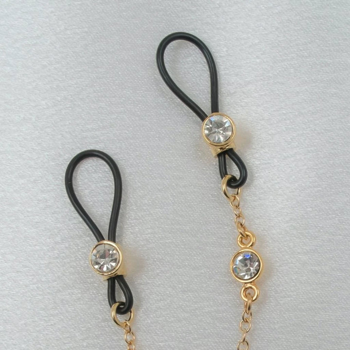 KS - Kristall Brustschmuck vergoldet – edles Körperschmuck Set