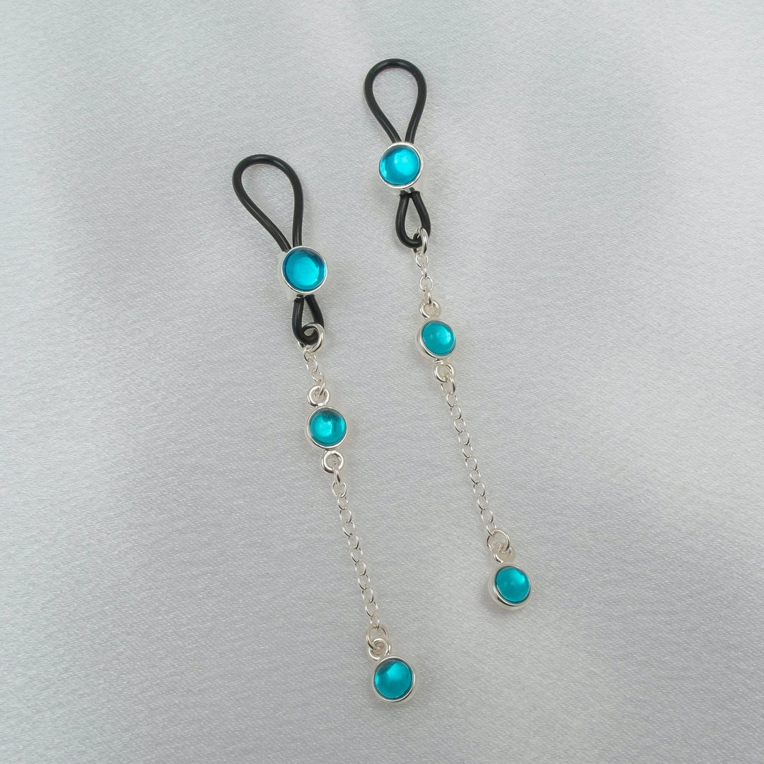 KS - Kristall Brust-Schmuck Silber – edles Körper-Accessoire