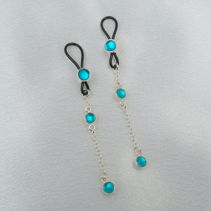 KS - Kristall Brust-Schmuck Silber – edles Körper-Accessoire