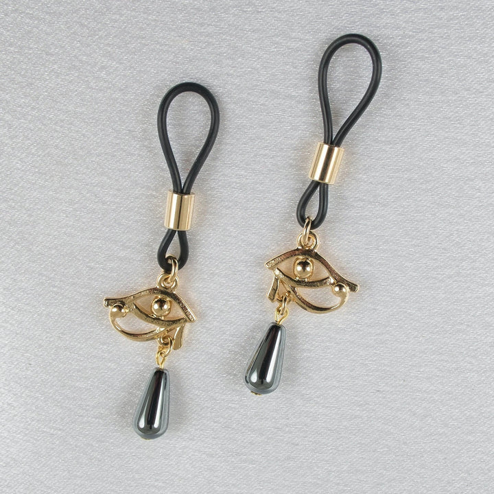 KS - Brust-Schmuck Auge des Horus - vergoldeter Luxus-Körperschmuck