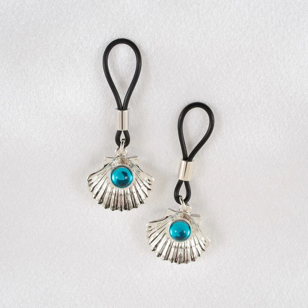 KS - Brustwarzen-Schmuck Ozean - versilbert, luxuriös