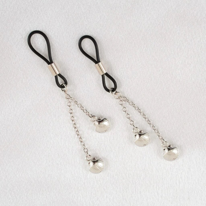 KS - Brustwarzen-Anhänger Duo Muschel Silber