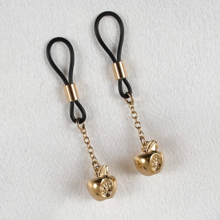 KS - Goldener Brustwarzenschmuck – Apfel-Design, verstellbar