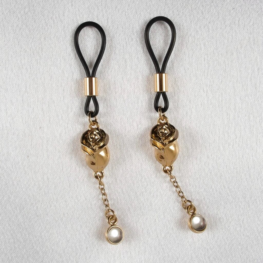 KS - Brustjuwelen Rosen der Liebe Gold – Eleganter Körperschmuck