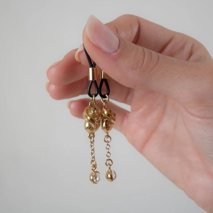 KS - Brustjuwelen Rosen der Liebe Gold – Eleganter Körperschmuck
