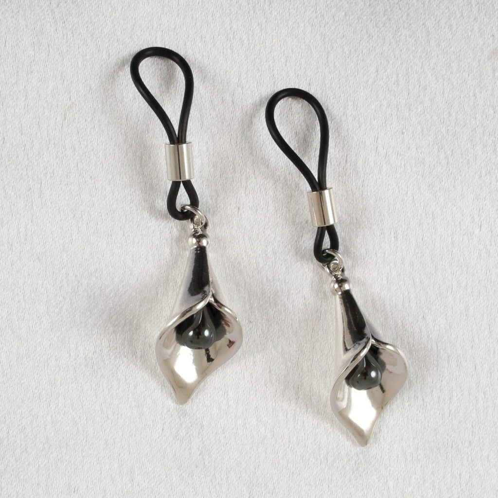 KS - Silber Brustwaren-Schmuck mit Hämatit-Tropfen