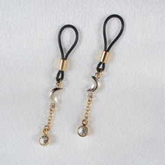 KS - Mond-Brustschmuck Gold & Silber – Verführerische Nippel Juwelen