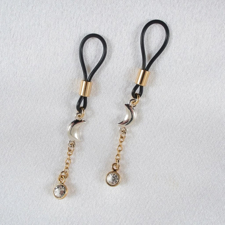 KS - Mond-Brustschmuck Gold & Silber – Verführerische Nippel Juwelen