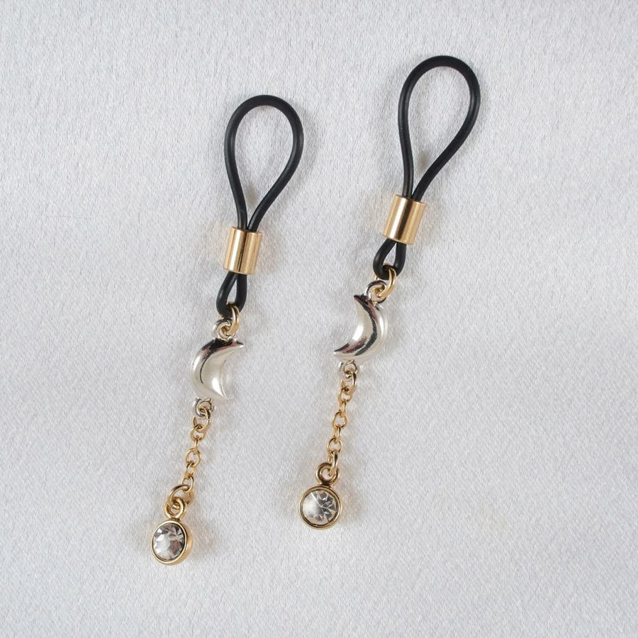 KS - Mond-Brustschmuck Gold & Silber – Verführerische Nippel Juwelen