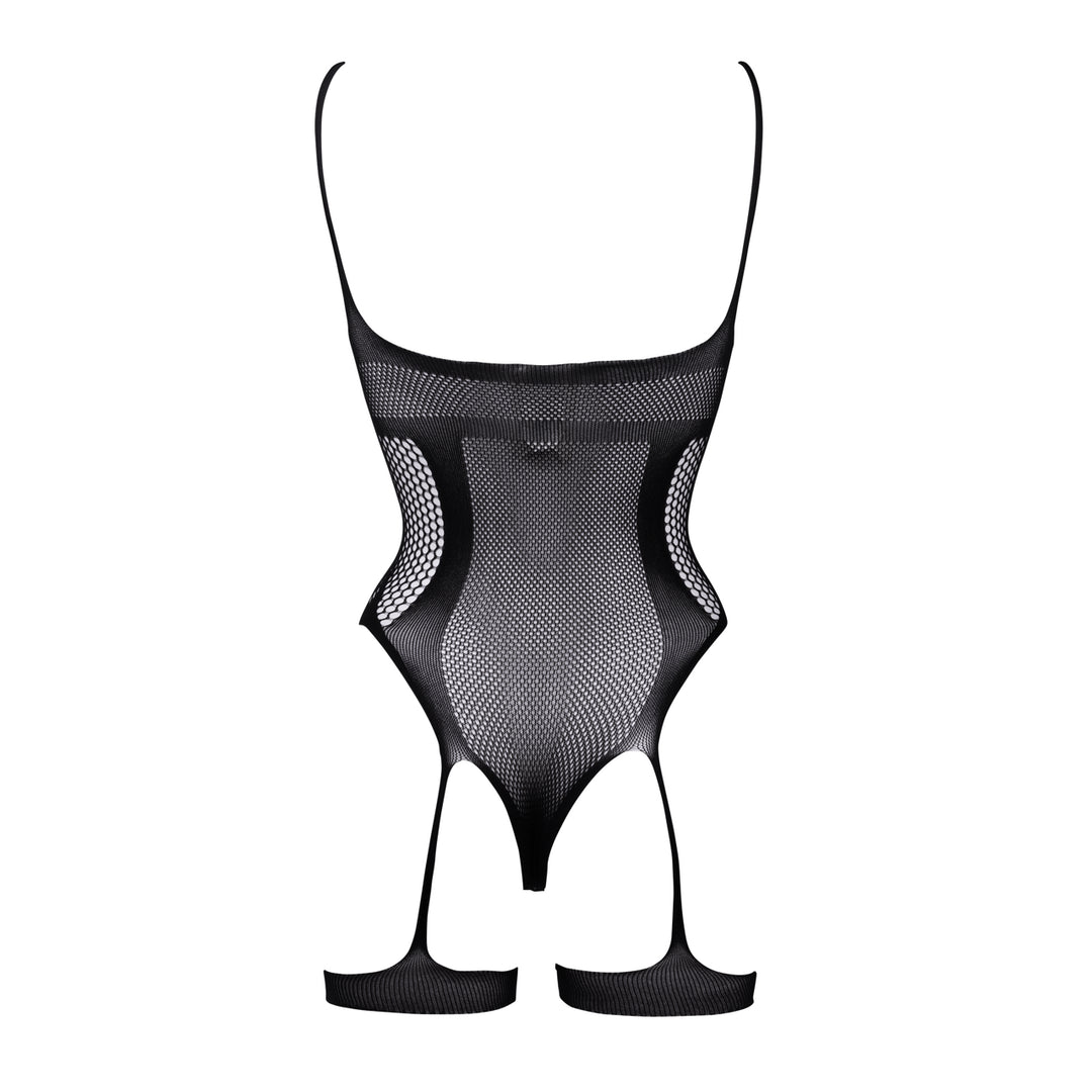 Body mit offenen Cups und Strumpfbändern von Le Désir schwarz
