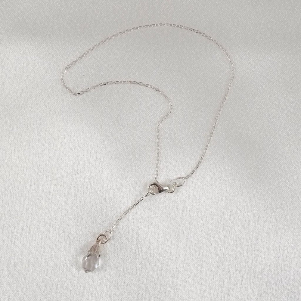 KS Kristall-Fußkette Silber – Körperschmuck mit Tropfen – Detailansicht 3