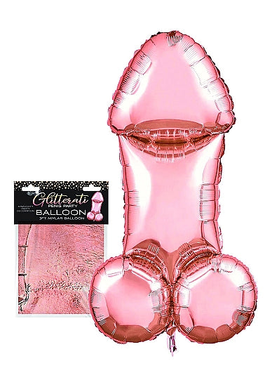 Little Genie - Glitterati Penis Ballon in rosegold