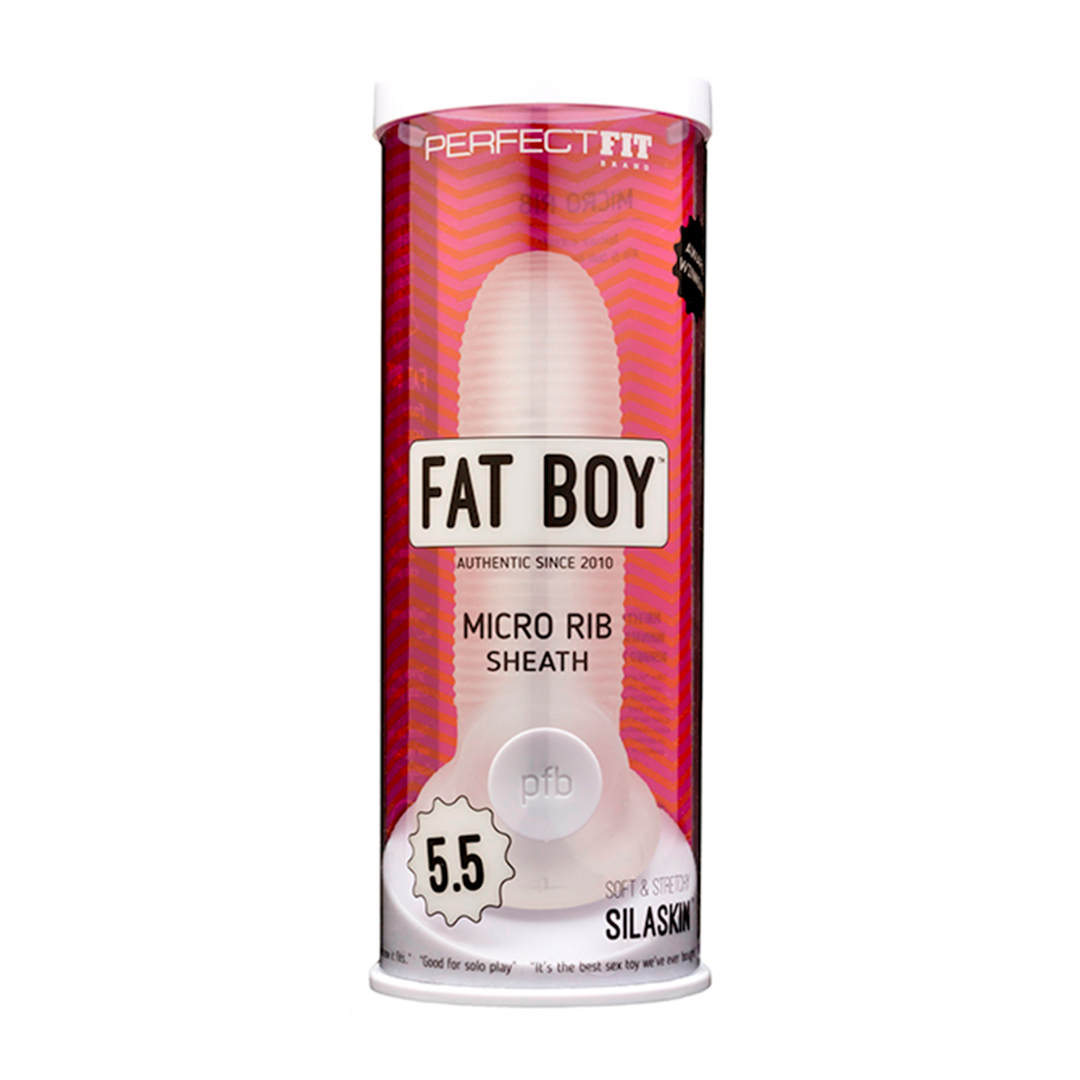 Perfect Fit Brand - Fat Boy Micro Ribbed Sheath 16 cm klar