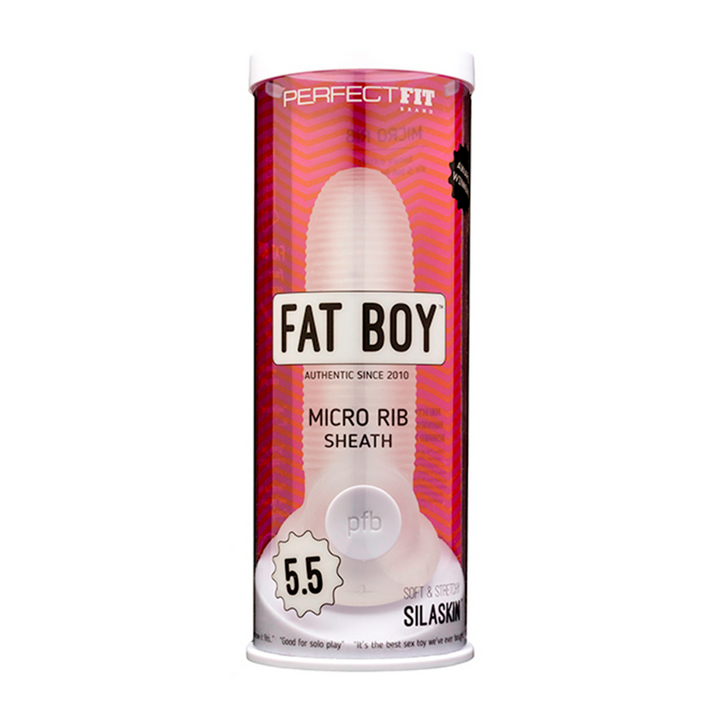 Perfect Fit Brand - Fat Boy Micro Ribbed Sheath 16 cm klar