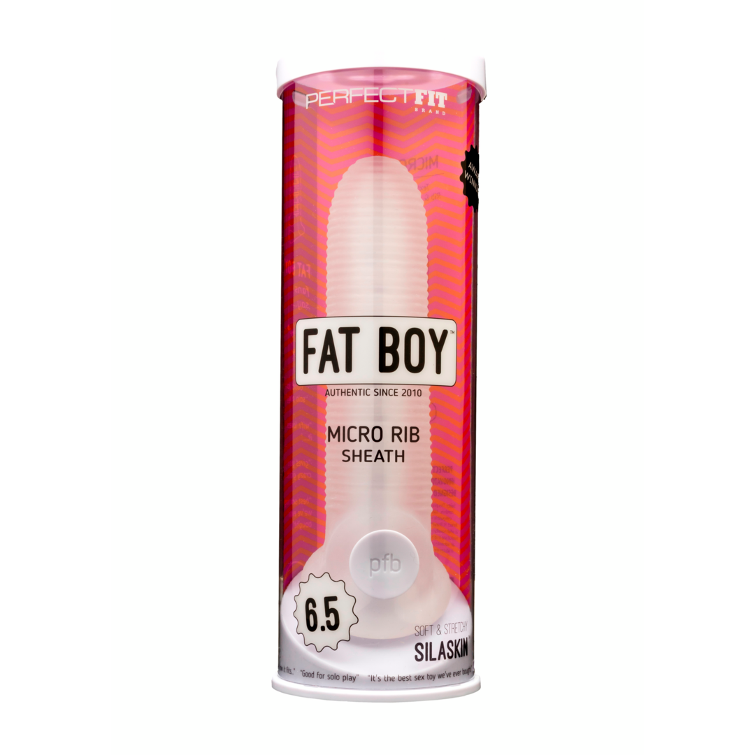 Perfect Fit Brand - Fat Boy Micro Ribbed Sheath 16 cm klar