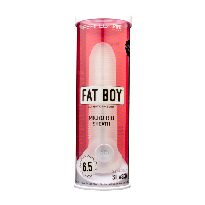 Perfect Fit Brand - Fat Boy Micro Ribbed Sheath 16 cm klar