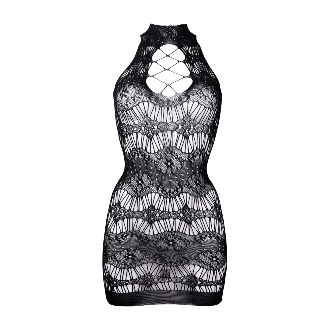 Mini-Kleid mit gekreuztem Ausschnitt von Le Désir schwarz