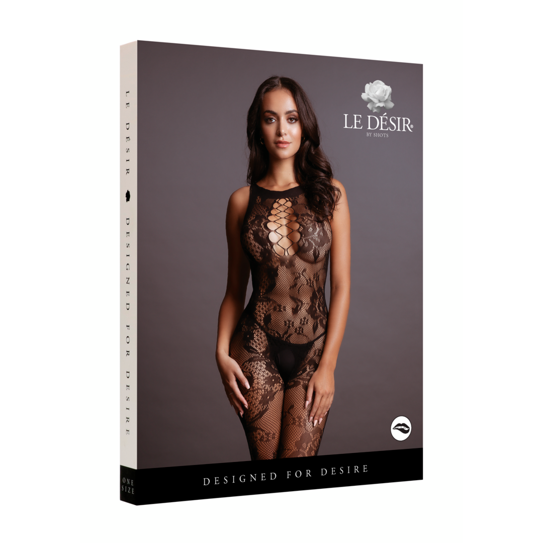 Bodystocking Criss Cross Neck von Le Désir schwarz