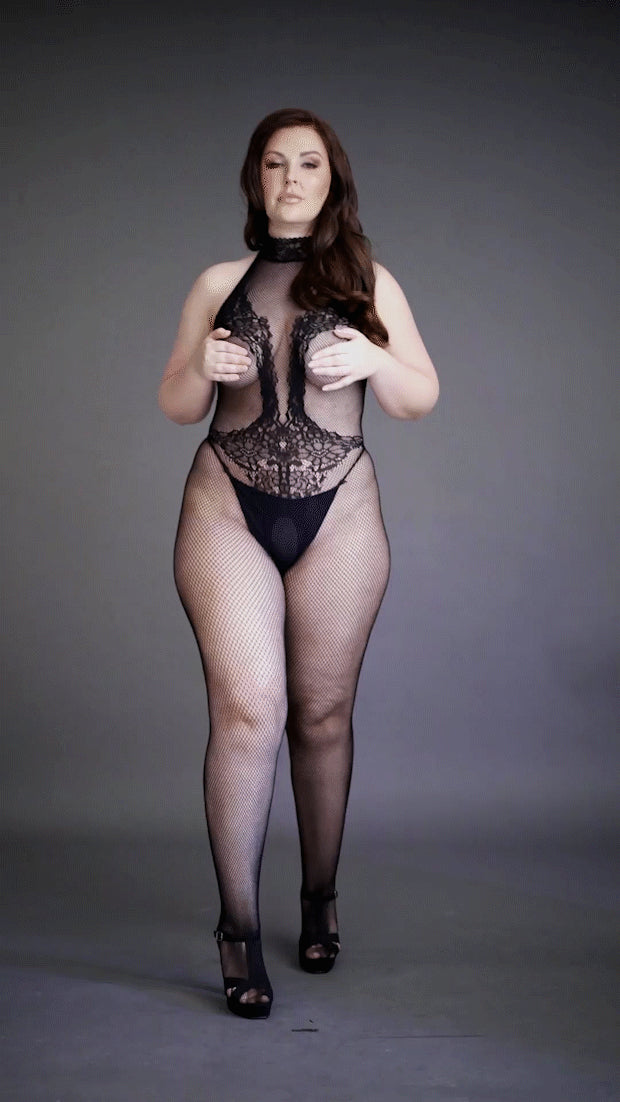 Bodystocking "Spitze" von Le Désir schwarz Queensize