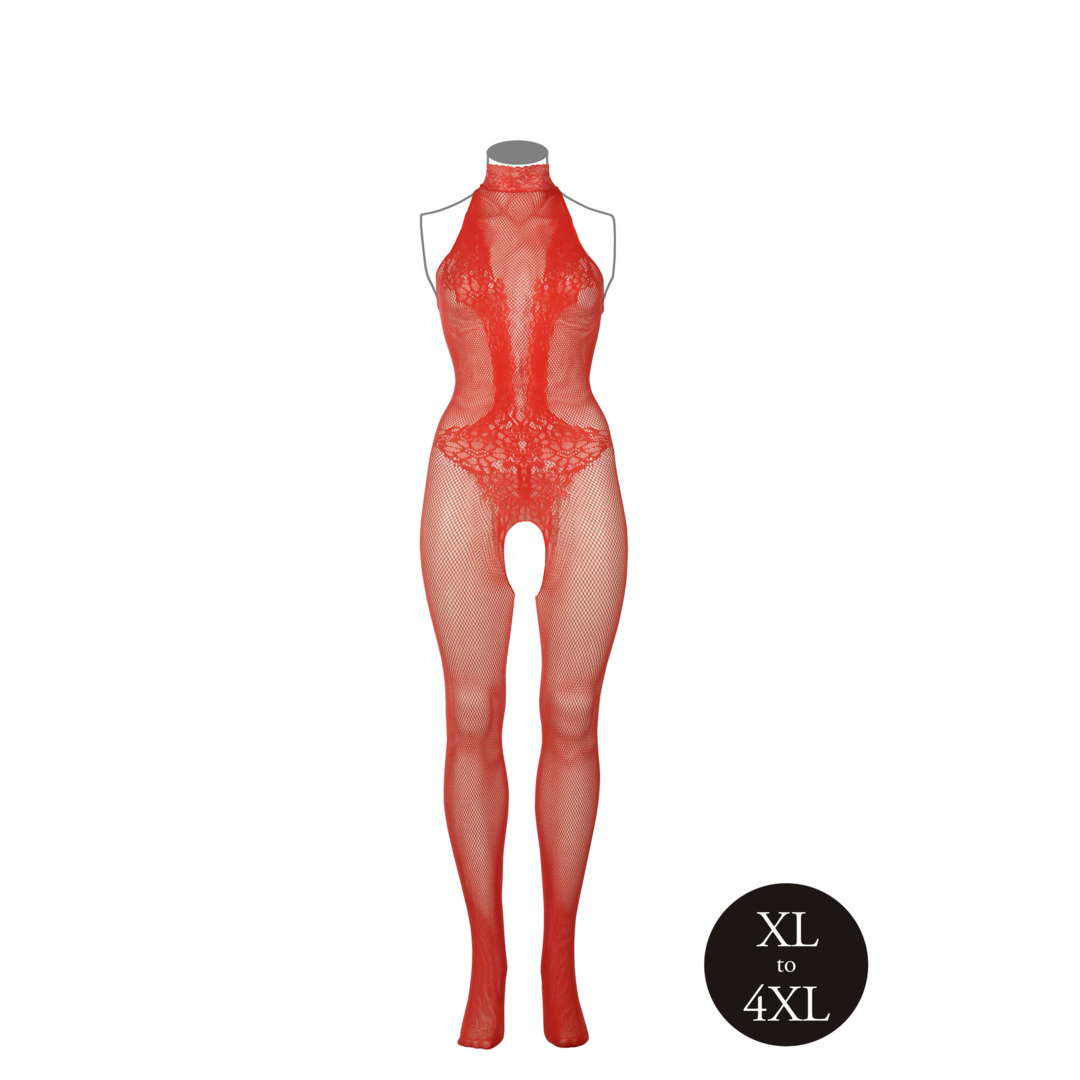 Bodystocking "Spitze" von Le Désir rot Queensize
