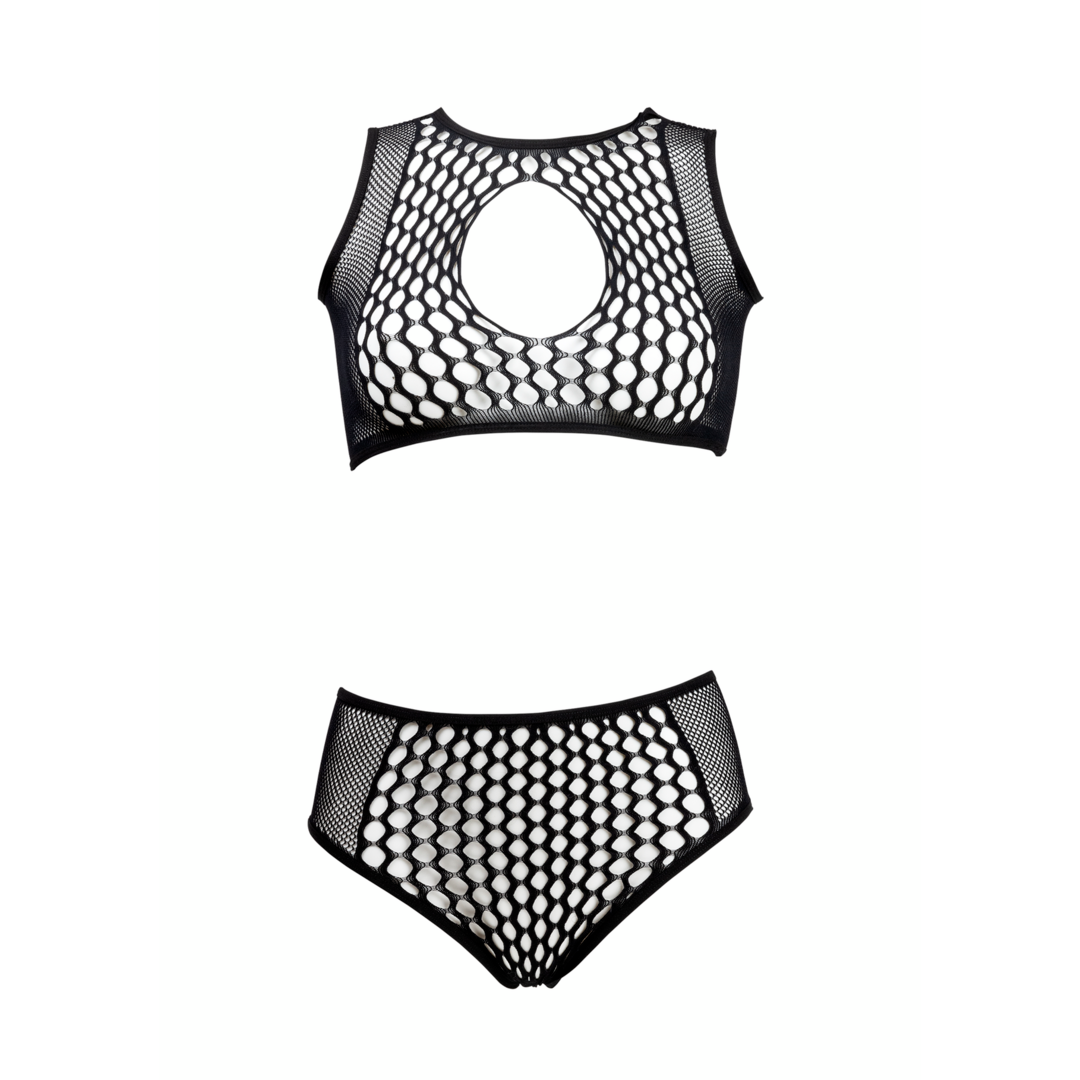 Duo Net Key-Hole BH-Set von Le Désir schwarz