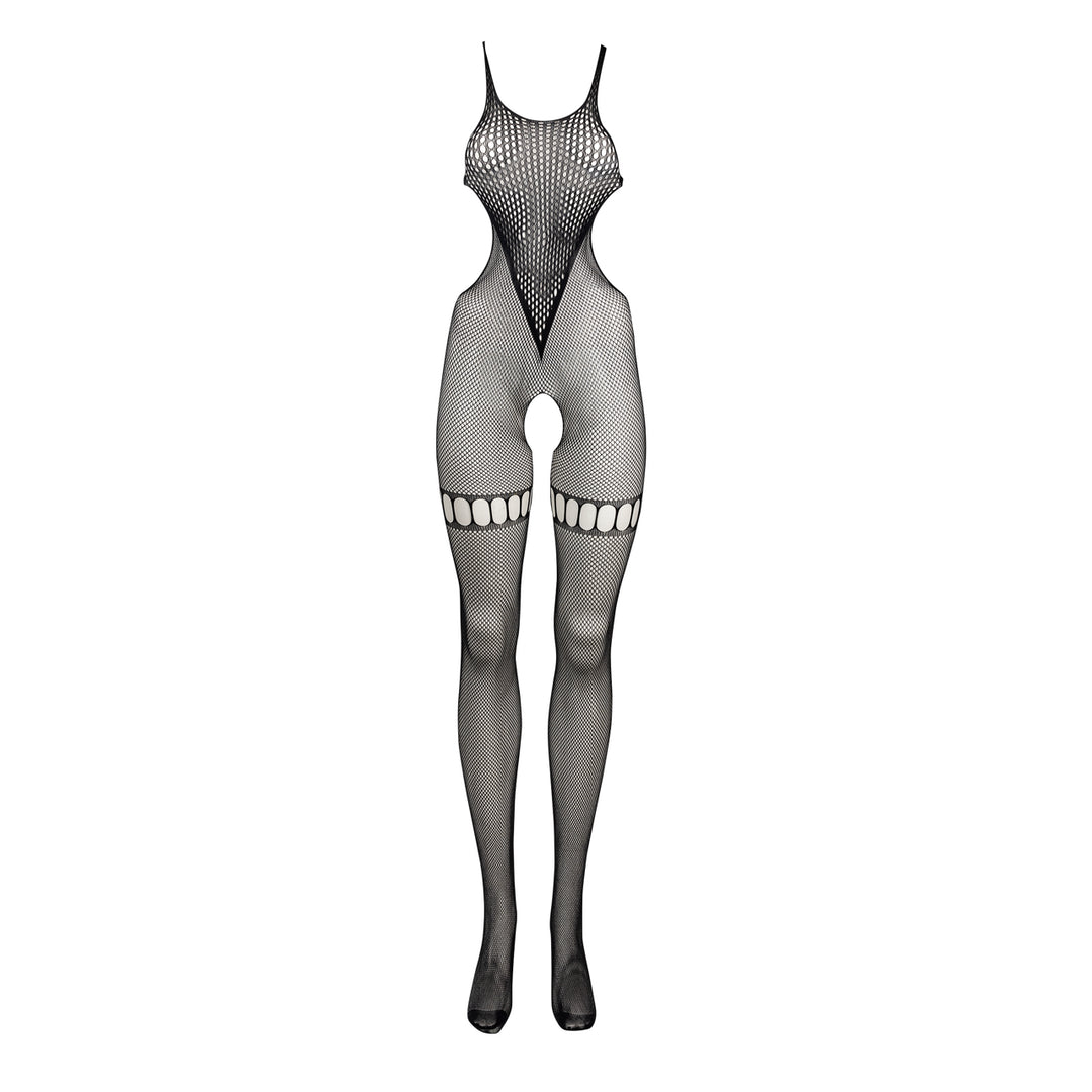 Bodystocking in Netzstruktur "High Neck" von Le Désir schwarz