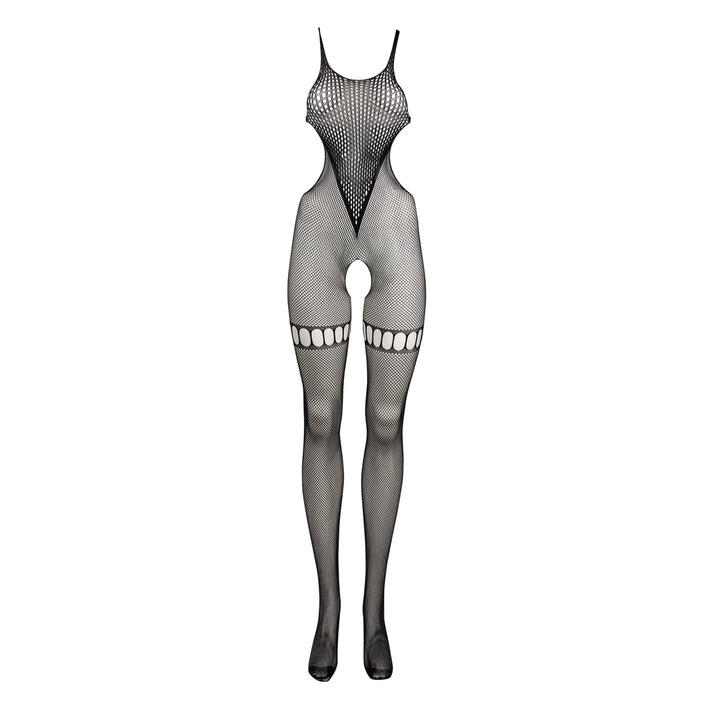 Bodystocking in Netzstruktur "High Neck" von Le Désir schwarz