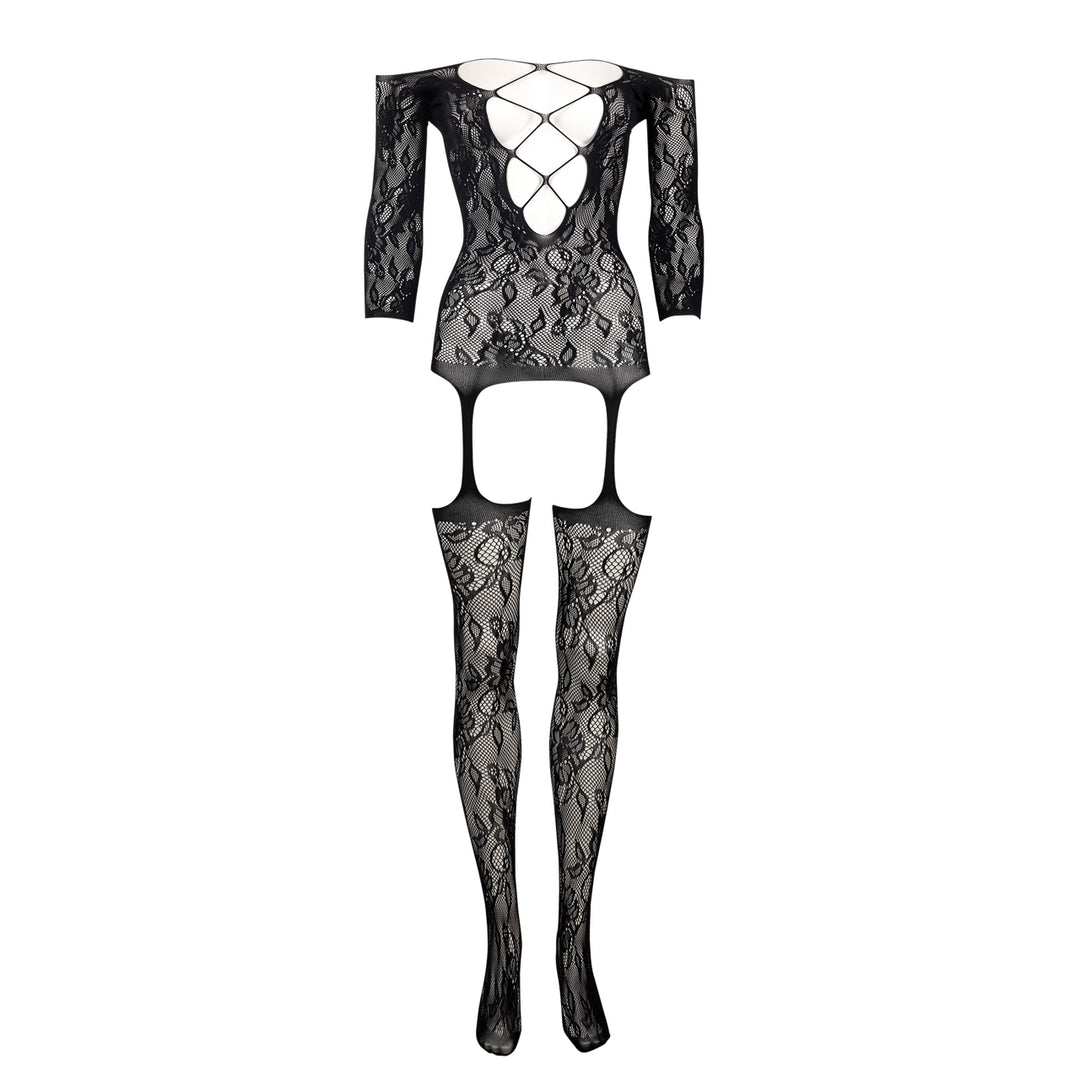 Bodystocking Criss Cross Neck II von Le Désir schwarz