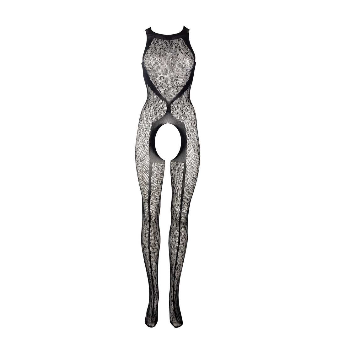Bodystocking in Netzstruktur "Leopard" von Le Désir schwarz