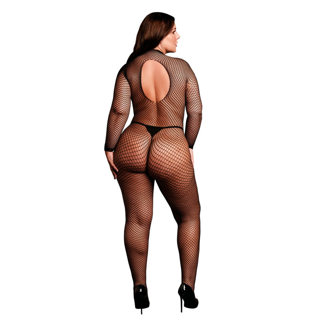 Bodystocking in Netzstruktur von Le Désir schwarz Queensize