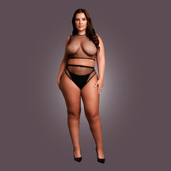 Fishnet Set von Le Désir schwarz Queensize