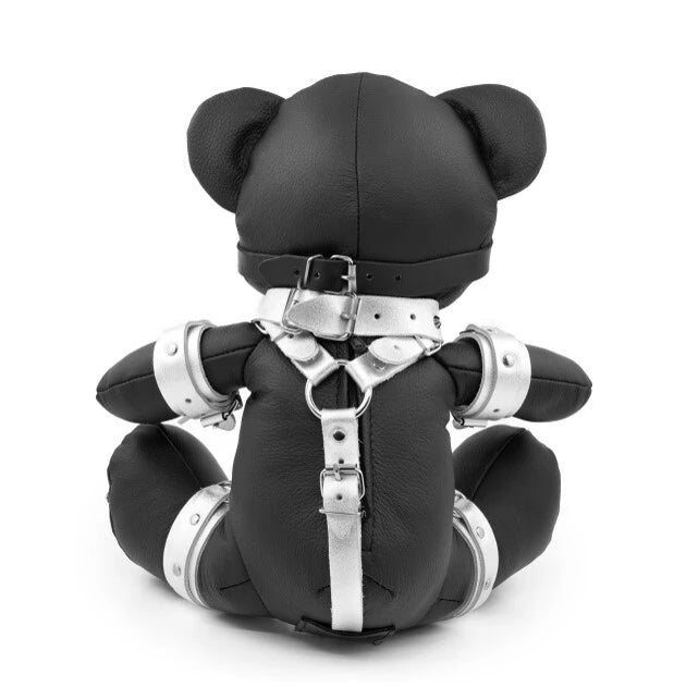 KS - Eddy the BDSM Teddy mit Maske "Bitch" schwarz/weiß