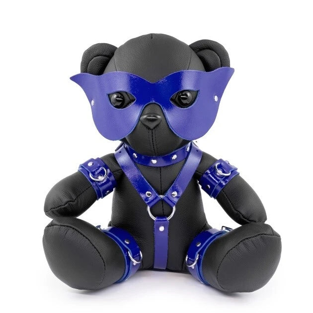 KinkySabine - Eddy the BDSM Teddy mit Maske schwarz/blau