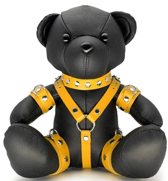 KinkySabine - Eddy the BDSM Teddy schwarz/gelb