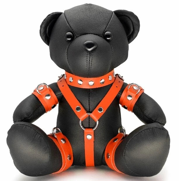 KinkySabine - Eddy the BDSM Teddy schwarz/orange