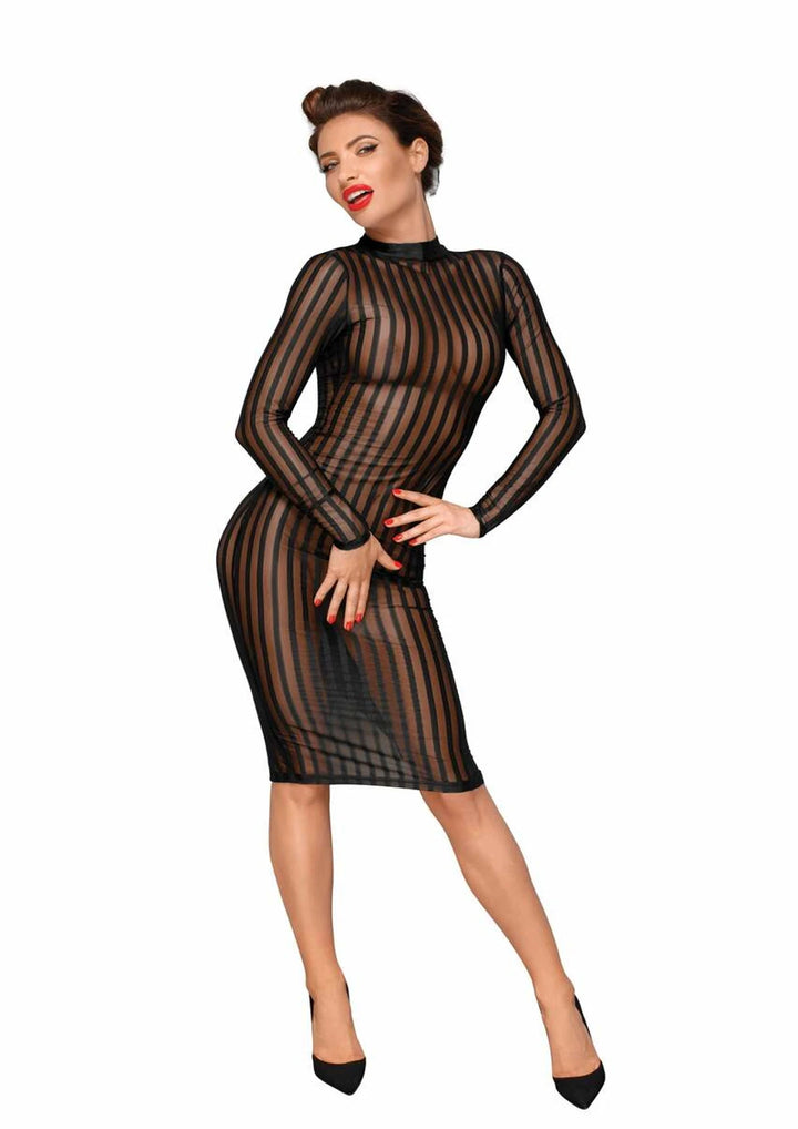 Noir Handmade - Klassisches Kleid aus elastischem Tüll F182
