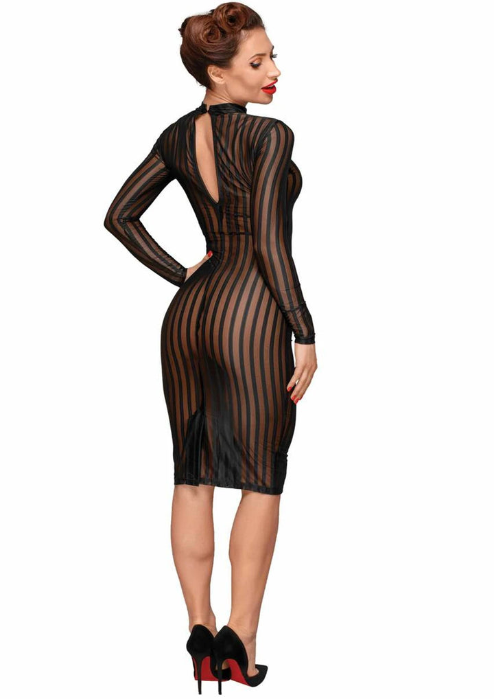 Noir Handmade - Klassisches Kleid aus elastischem Tüll F182