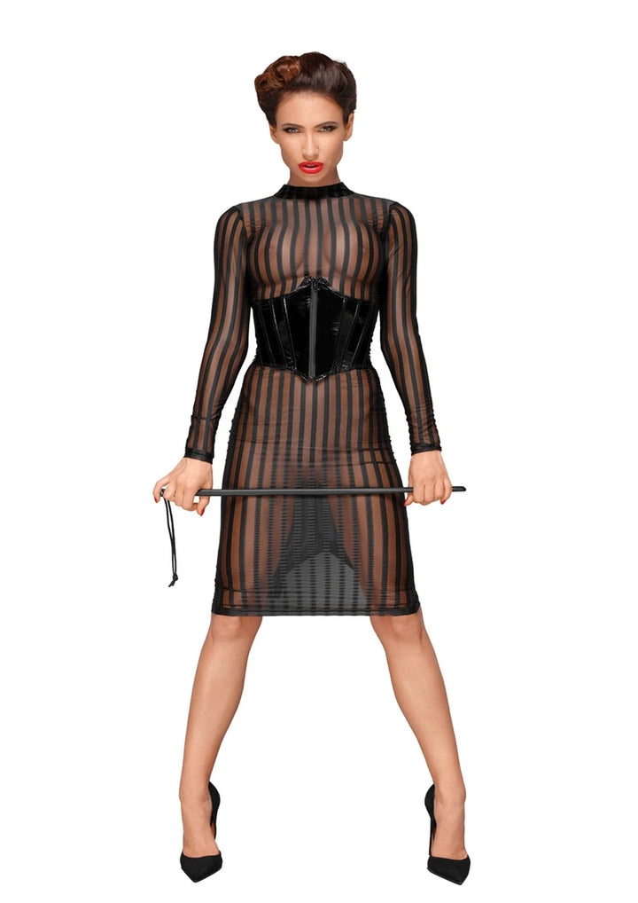 Noir Handmade - Klassisches Kleid aus elastischem Tüll F182