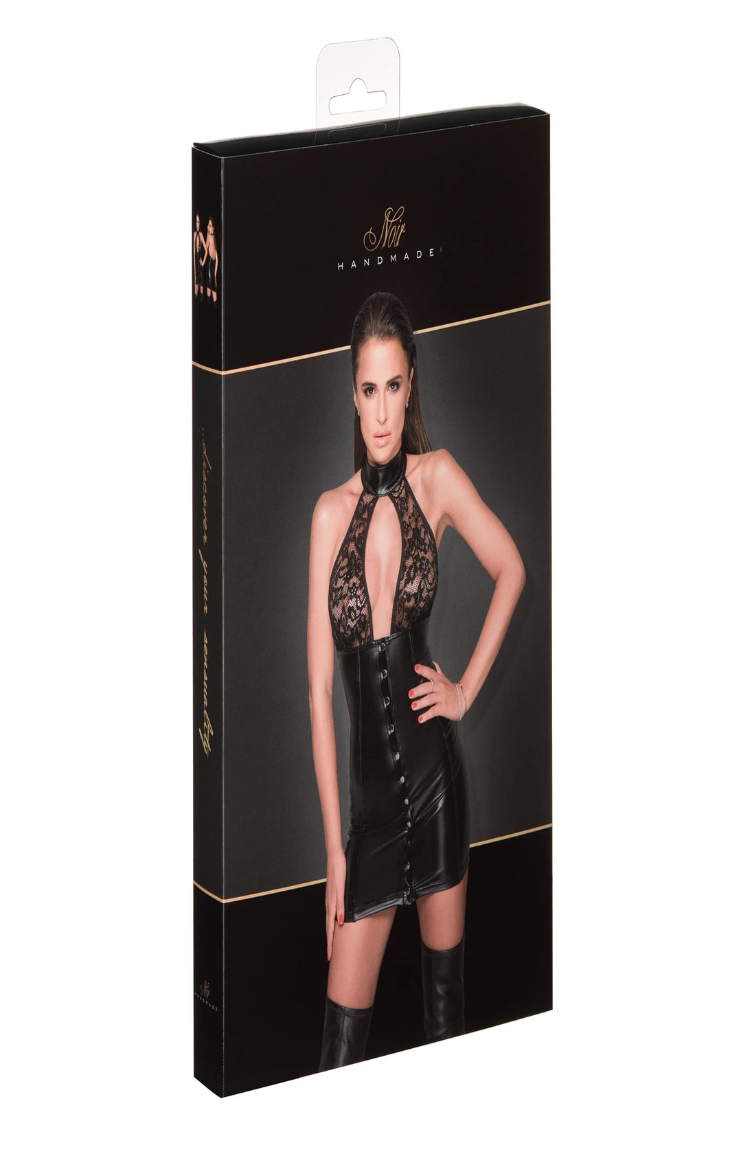 Noir Handmade - Bezauberndes Kleid mit langer Knopfleiste F224