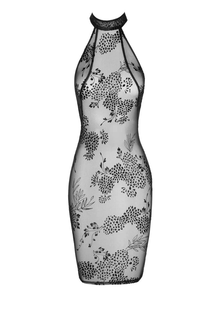 Noir Handmade - Midikleid aus Tüll mit Samtträgern auf der Rückseite F240