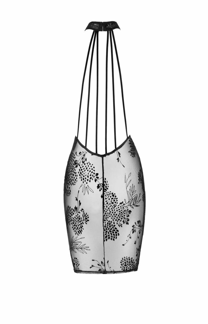 Noir Handmade - Midikleid aus Tüll mit Samtträgern auf der Rückseite F240
