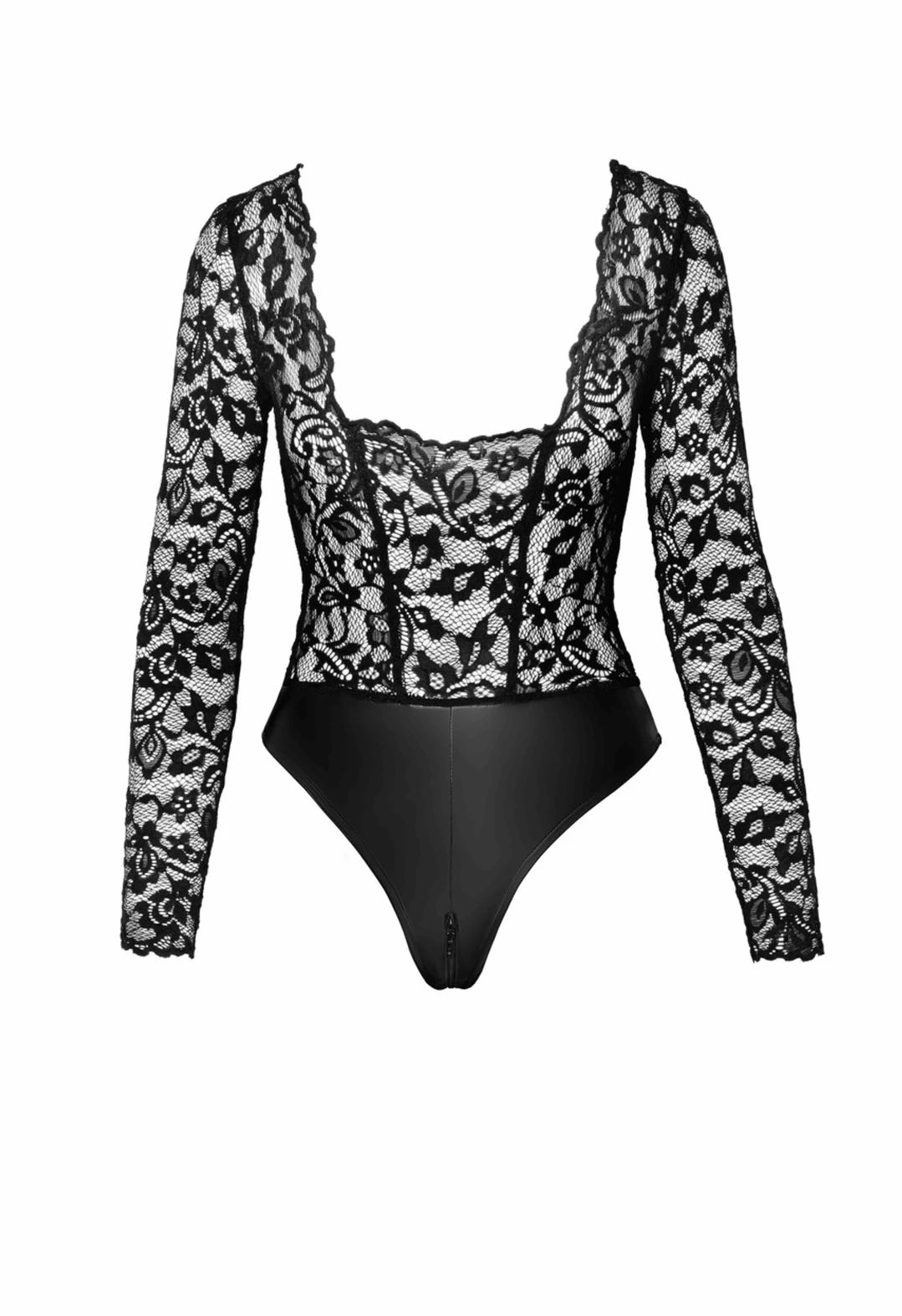 Noir Handmade - Psyche Bodysuit aus Spitze und Wetlook F296