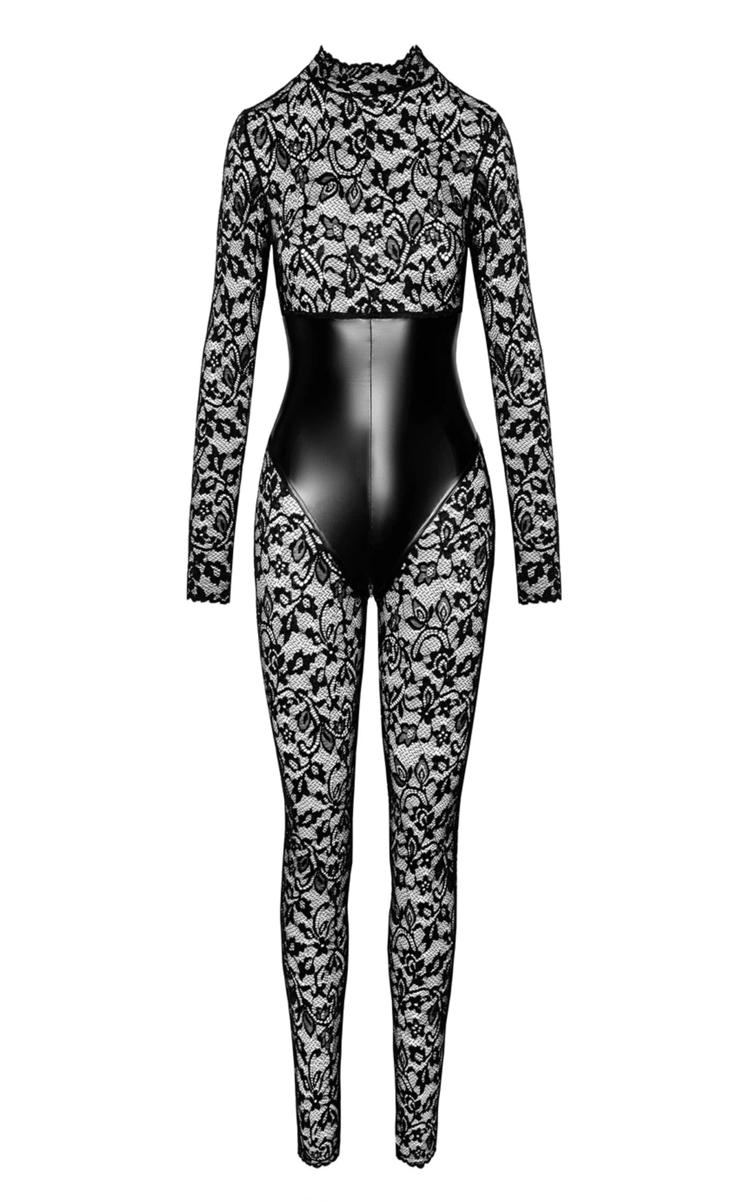 Noir Handmade - Enigma Spitzencatsuit mit Unterbrustmieder F299