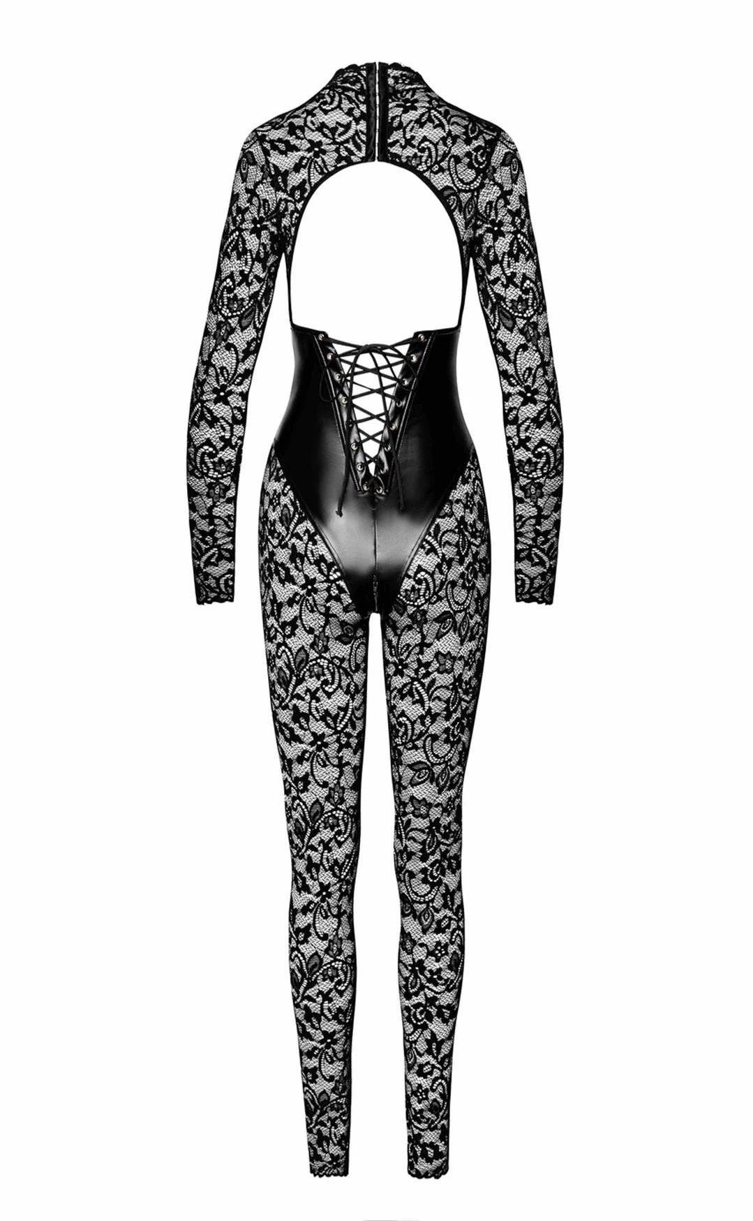 Noir Handmade - Enigma Spitzencatsuit mit Unterbrustmieder F299
