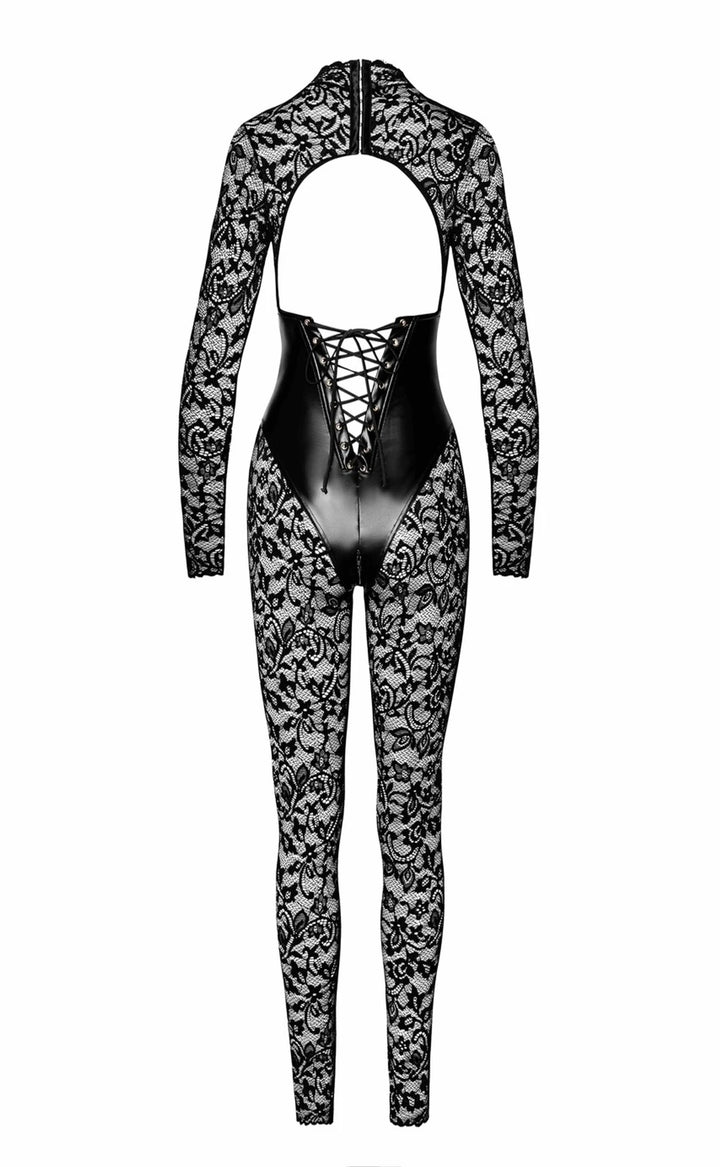 Noir Handmade - Enigma Spitzencatsuit mit Unterbrustmieder F299
