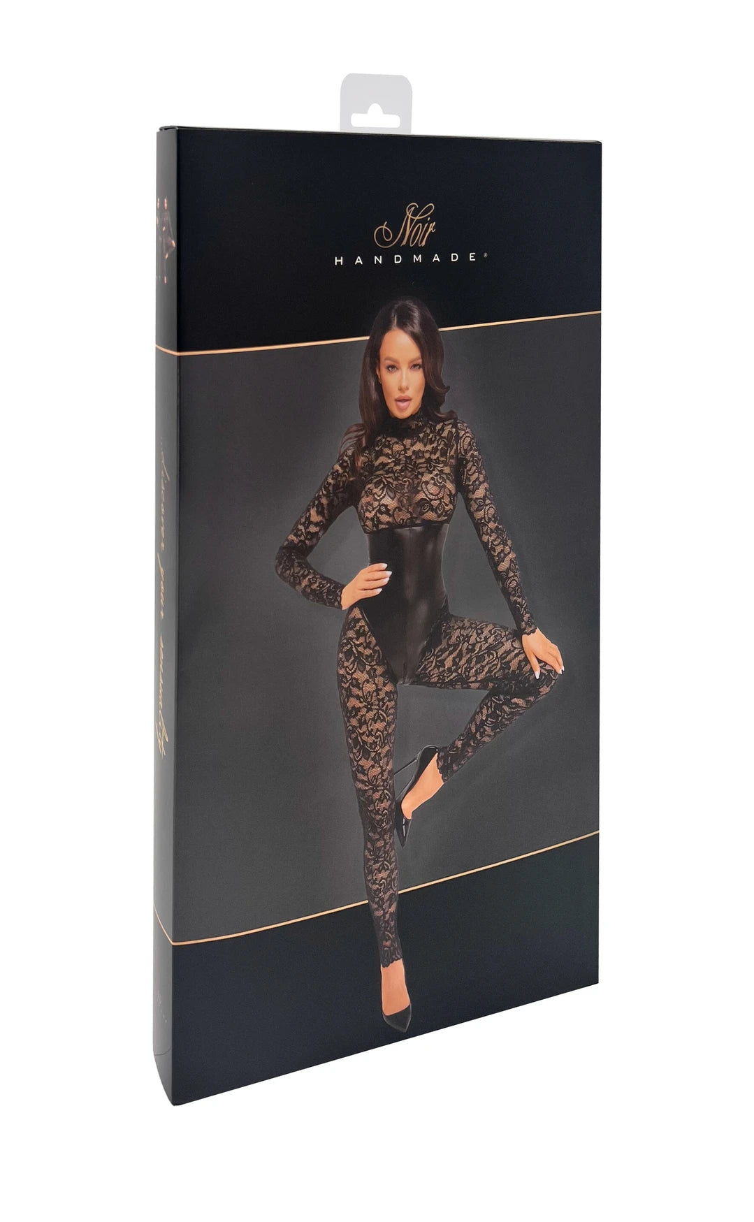 Noir Handmade - Enigma Spitzencatsuit mit Unterbrustmieder F299