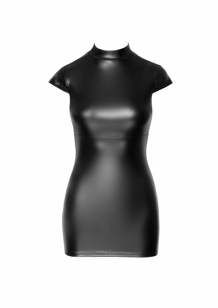 Noir Handmade - Fantasy Wetlook-Minikleid mit Schnürung am Rücken F309