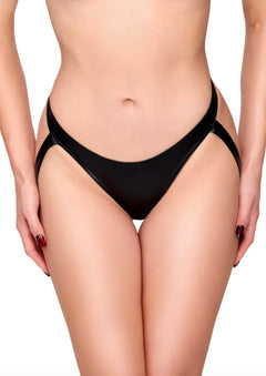 Noir Handmade - Troublemaker Strappy Panties Schwarz – Sexy Riemchen-Slip